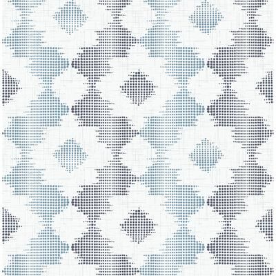 A-Street Prints Babylon Blue Abstract Floral Wallpaper