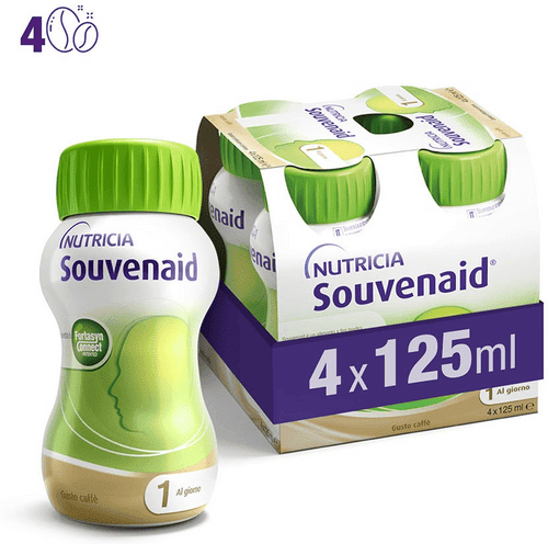 Souvenaid Alimento Dietetico a Fini Medici Speciali Gusto Caffè 4x125 ml