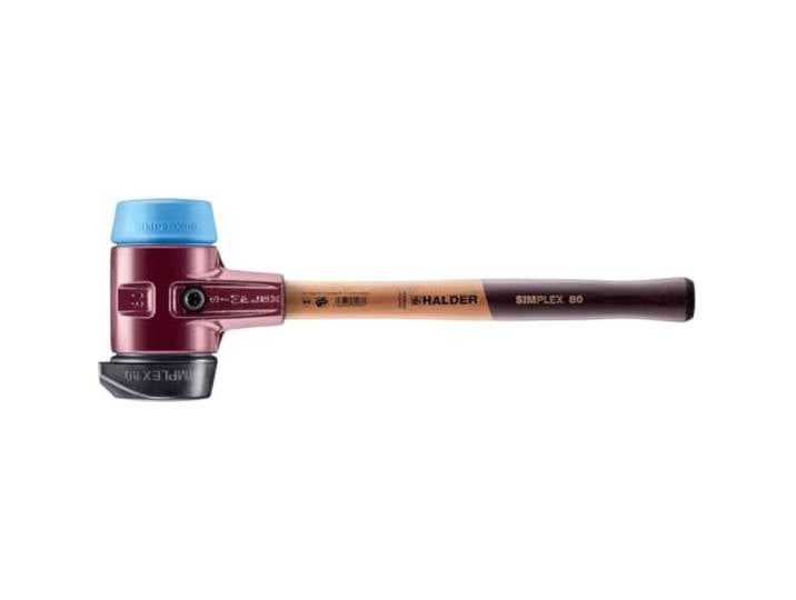 Maillet SIMPLEX\, Caoutchouc chargé\, avec pied intégré/TPE souple\, avec boîtier en fonte malléable et manche en bois de haute qualité D=80 mm 3012.280
