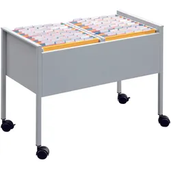 DURABLE Hängemappenwagen Quer-Registratur silber für bis zu 100 Hängemappen