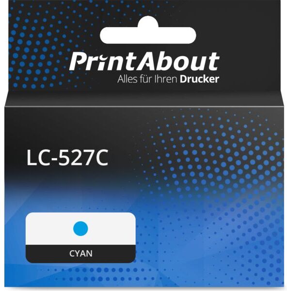 PrintAbout Druckerpatrone kompatibel mit Brother LC-527C - Cyan