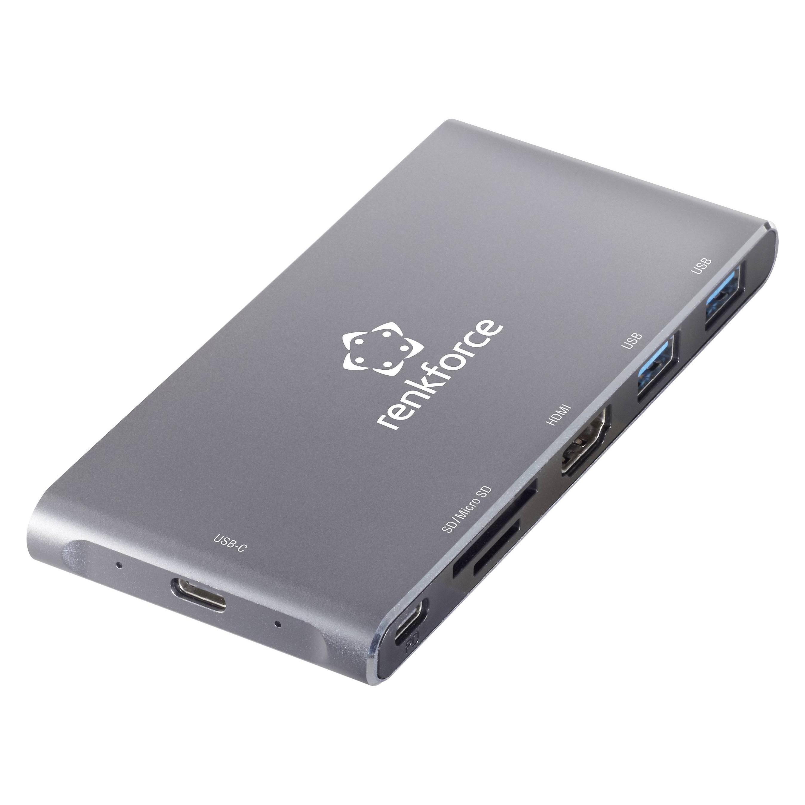 Renkforce Tragbares Kartenlesegerät mit SSD-Gehäusehub (USB-C) (RF-4599772)