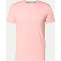 T-Shirt mit Kontrast Logo 671-BUBBELGUM PINK XXL