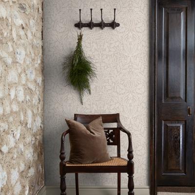 Vliestapete "Acorn", beige, H:10m L:10m, Vlies, WILLIAM MORRIS AT HOME, Tapeten, Design Tapeten