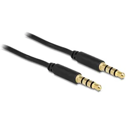 DELOCK Kabel Klinke 3,5mm St/St 4pol bk 2m