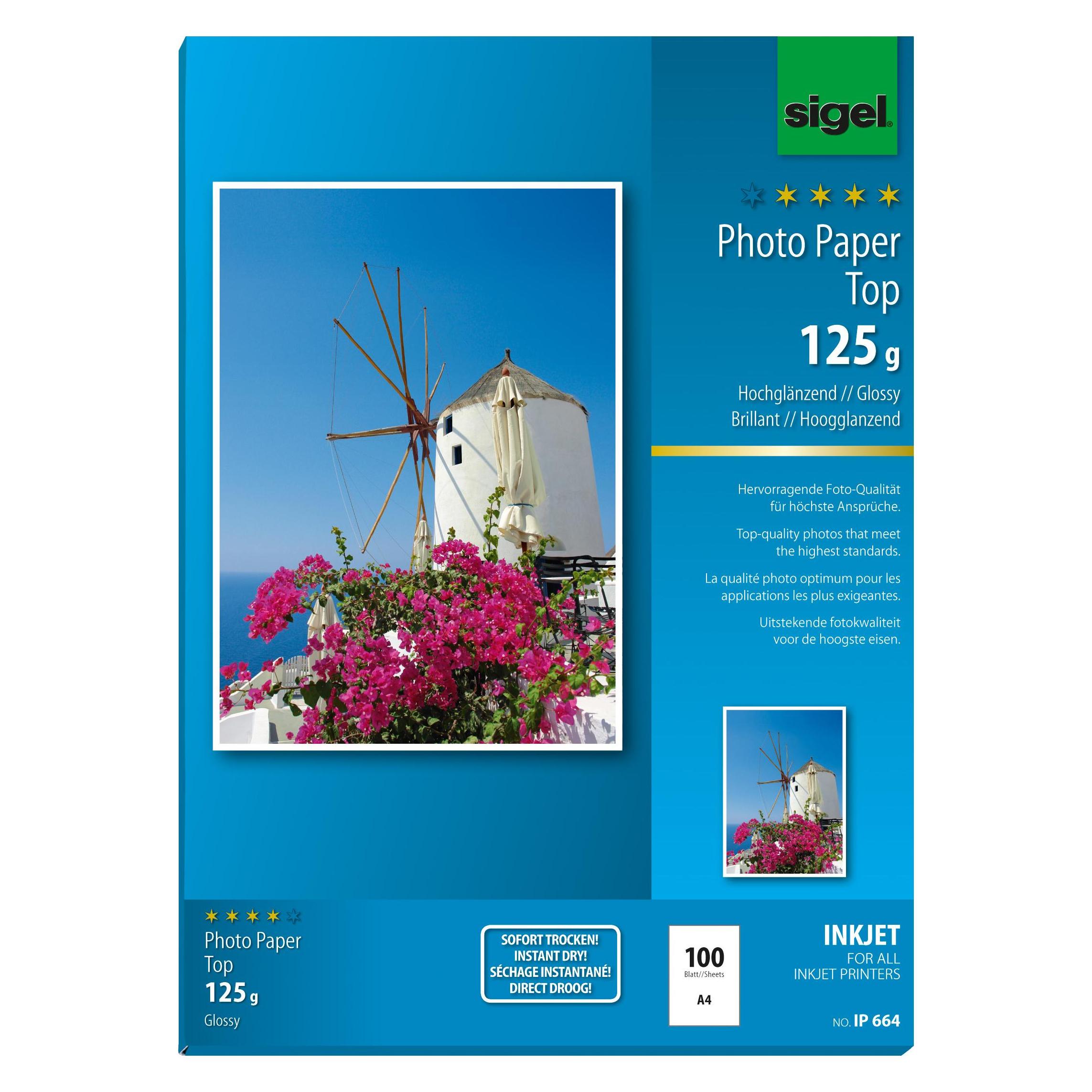 Sigel Inkjet Top (125 g/m², A4, 100 Stk.) (IP664)