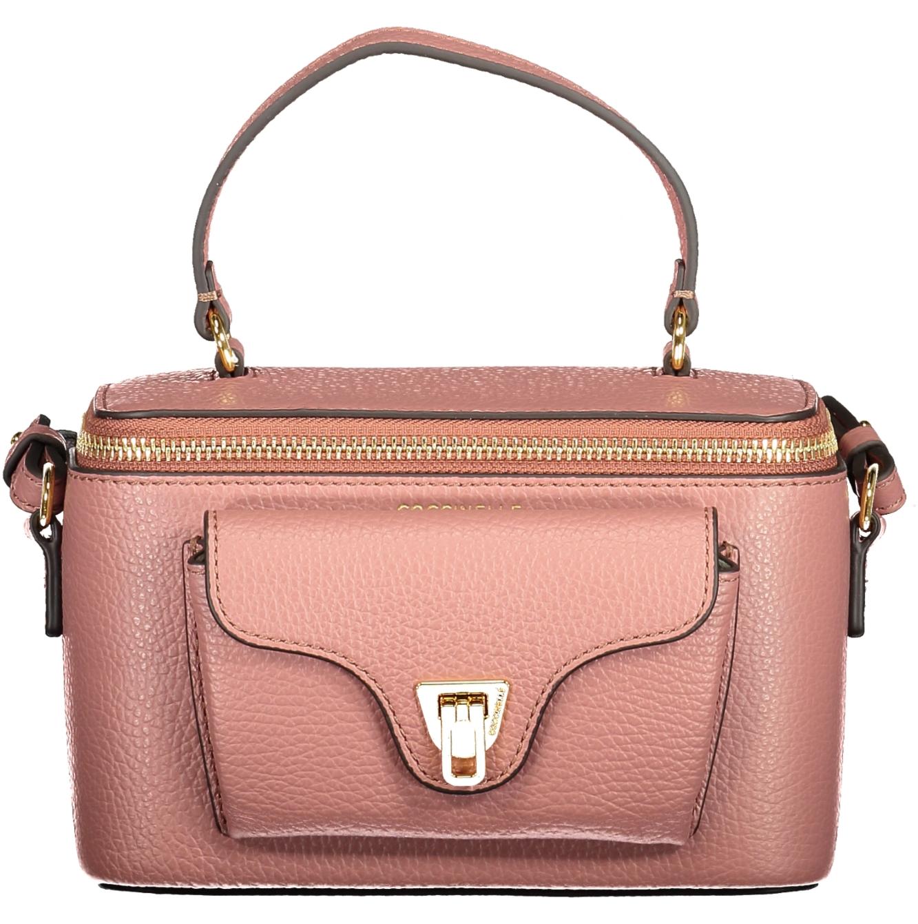 Coccinelle Beat generation Mini Handtasche rosa genarbtes Leder