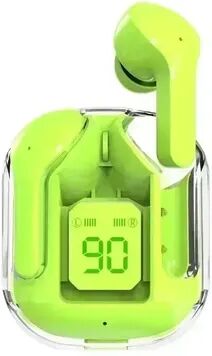 Uplifted Trends Transparent TWS Wireless Earbuds With HiFi Sound And Bluetooth Headset Design green