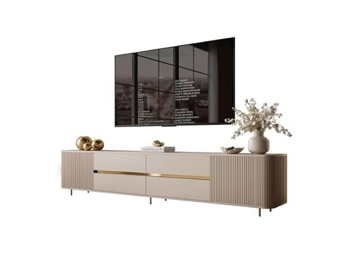 Lookway TV-Schrank Mirage Gold 240 cm mit gerillten Fronten