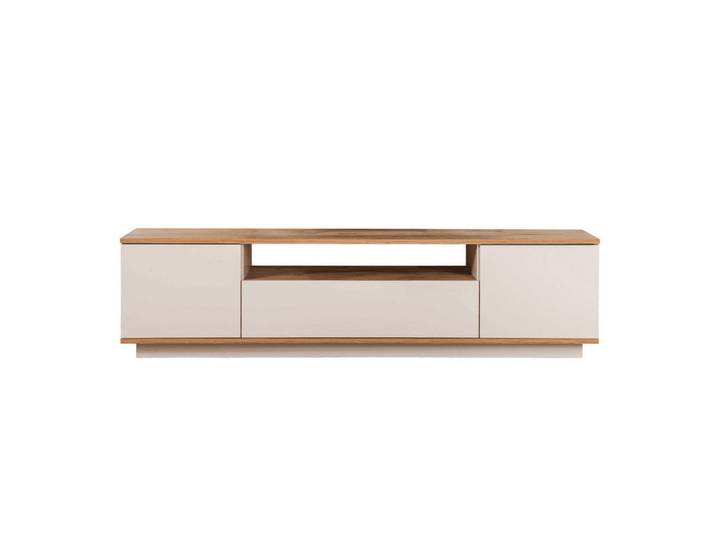 Calicosy TV furniture with 3 folding doors and 1 niche, L180 cm, Kaschmir, 44.5x44.6x12 cm, Wohnzimmer, TV Möbel, Lowboards, Lowboards stehend