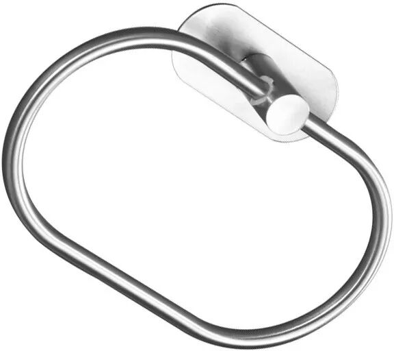 INF Badezimmer Oval Handtuchhalter Ohne Bohren - Edelstahl Handtuchring Silber
