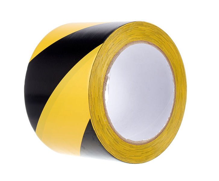 Stairville Warning Tape Black/Yellow 75 nero