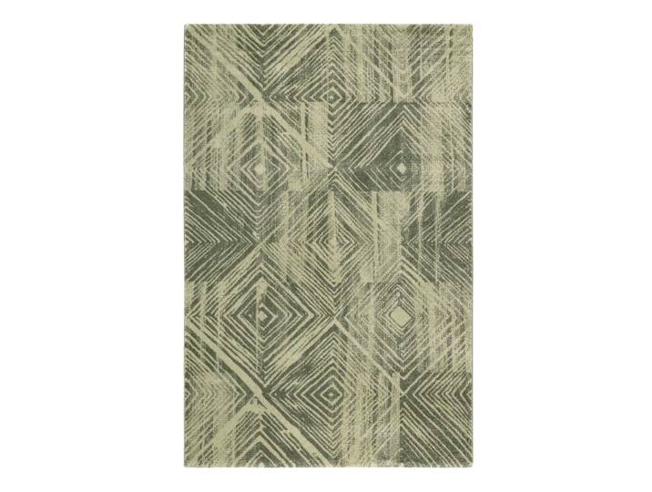 Tapis plat vintage design graphique tons de vert 120x170