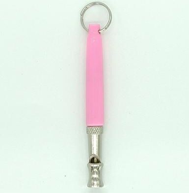 The Handy Homestead Stainless Steel Silent Dog Whistle For Training, Recall And Bark Control pink