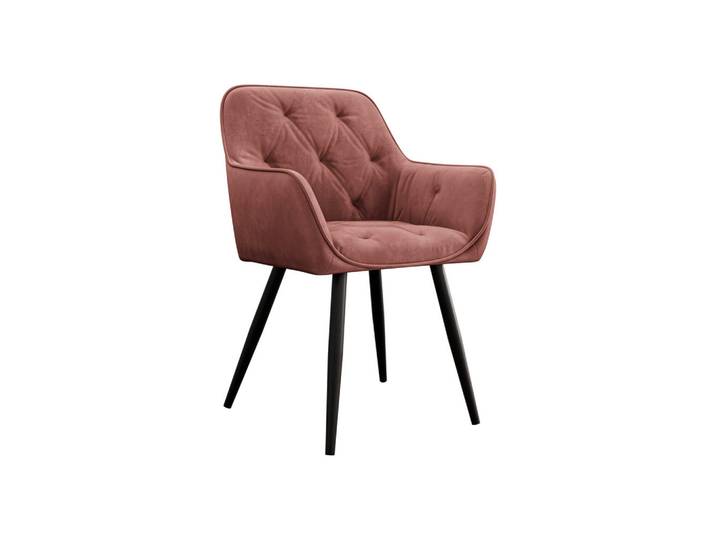 Mirjan24 Polsterstuhl Nevada, Rosa, Metall, 64x86x61 cm, Esszimmer, Stühle