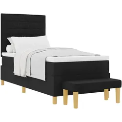 vidaXL, Boxspringbett, Inlunville (Linien-Design) (90 x 200 cm)