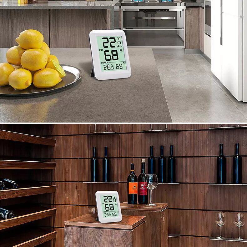 INF Kabelloses Thermometer und Hygrometer für Innen und Außen