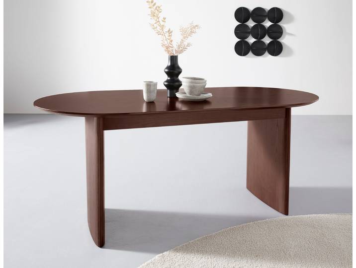 Esstisch Melinda , braun, B:180cm H:77cm T:90cm, LEGER HOME BY LENA GERCKE, Tische, Esstisch, aus massivem Eschenholzfurnier, in zwei Breiten erhältlich
