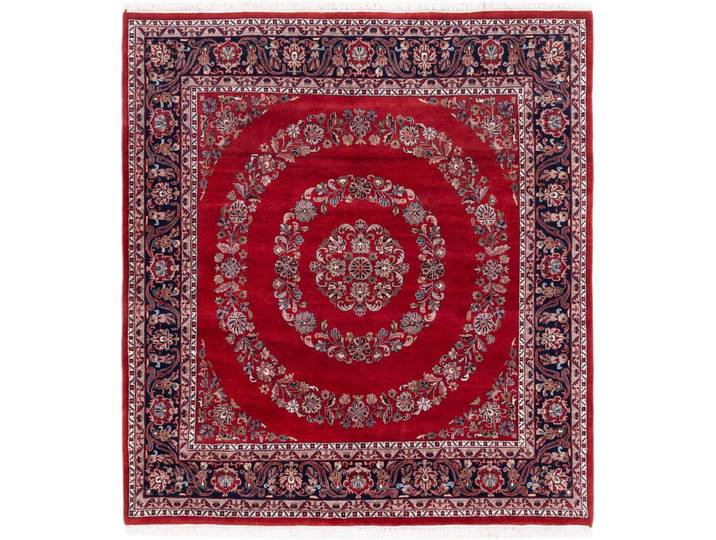 India Teppich 252x274 Handgeknüpft Orientteppich Wolle