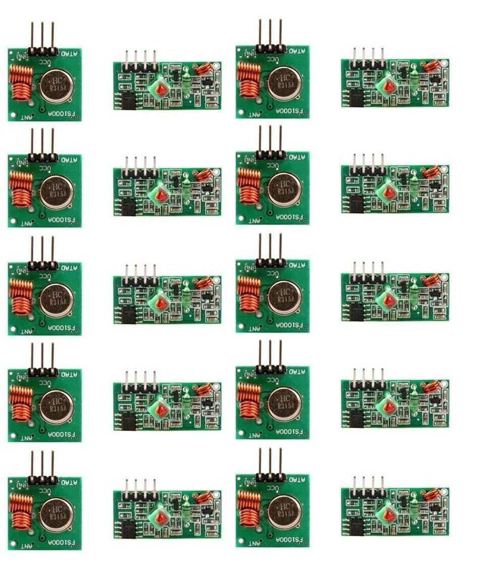 Selius 10 stuks 433 MHz ontvanger en zendermodule voor draadloze toepassingen