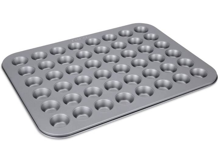 Muffinform STÄDTER Blech Mini 40 x 31 cm , grau (silberfarben), B:40cm, Küchenformen, Muffinform