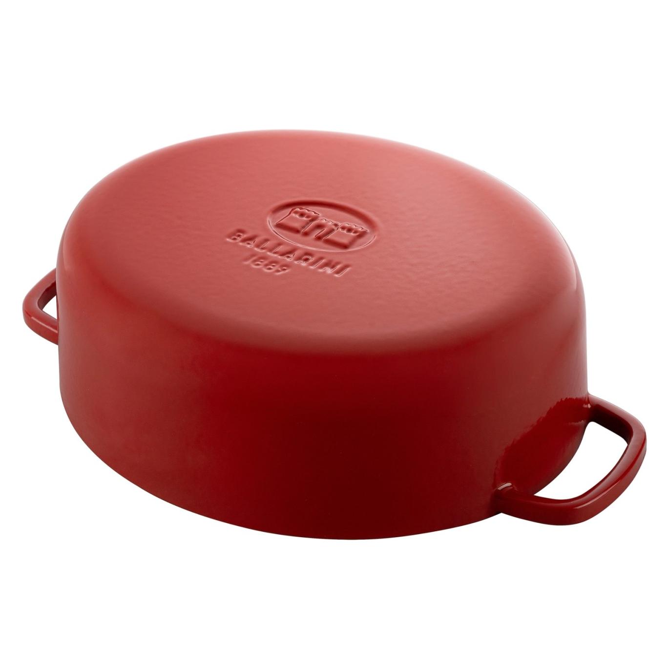 Ballarini Cocotte BELLAMONTE 29 cm oval 4,5 Liter Bräter aus Gusseisen rot (Bräter + Schmortopf, Gusseisen, 29 x 14 cm) (1023098)