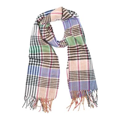 Wollschal "Karo Multi", Damen, bunt (multi), Polyacryl, COLLEZIONE ALESSANDRO, gestreift, Basic, Modetücher, aus weich-flauschigem Material