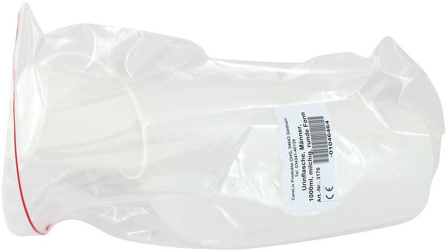 Careliv Produkte Urinflasche Kst.männer rund.Form 1000ml milchig 1stk