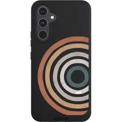 Nivocase Handyhülle für Samsung Galaxy A54 5G Hülle NIVOpure Case Schwarz Kreise Regenbogen Wasserfarbe (Samsung Galaxy A54 5G), Smartphone Hülle, Schwarz