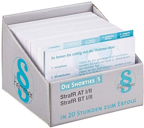 Karl-Edmund Hemmer;Achim Wüst - Die Shorties Box 5 / Strafrecht: Karten (Karteikarten - Strafrecht) - Preis vom 05.10.2026 03:47:11 h