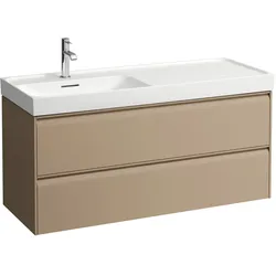 Laufen Waschtischunterbau MEDA, 448x1182x515 mm, 2 Schubladen, integrierte Griffleiste in Cappuccino