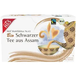 H&S Bio Schwarzer Tee aus Assam Filterbeutel 20X1.80 g