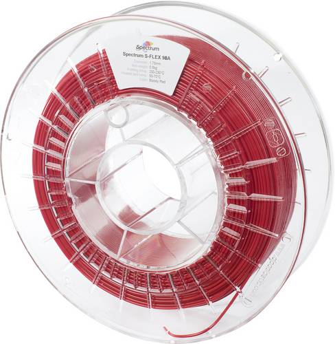 Spectrum Filaments 80515 S-Flex 98A Filament Flexibles Filament flexibel, chemisch beständig, verzugsfrei 1.75mm 500g bloody red