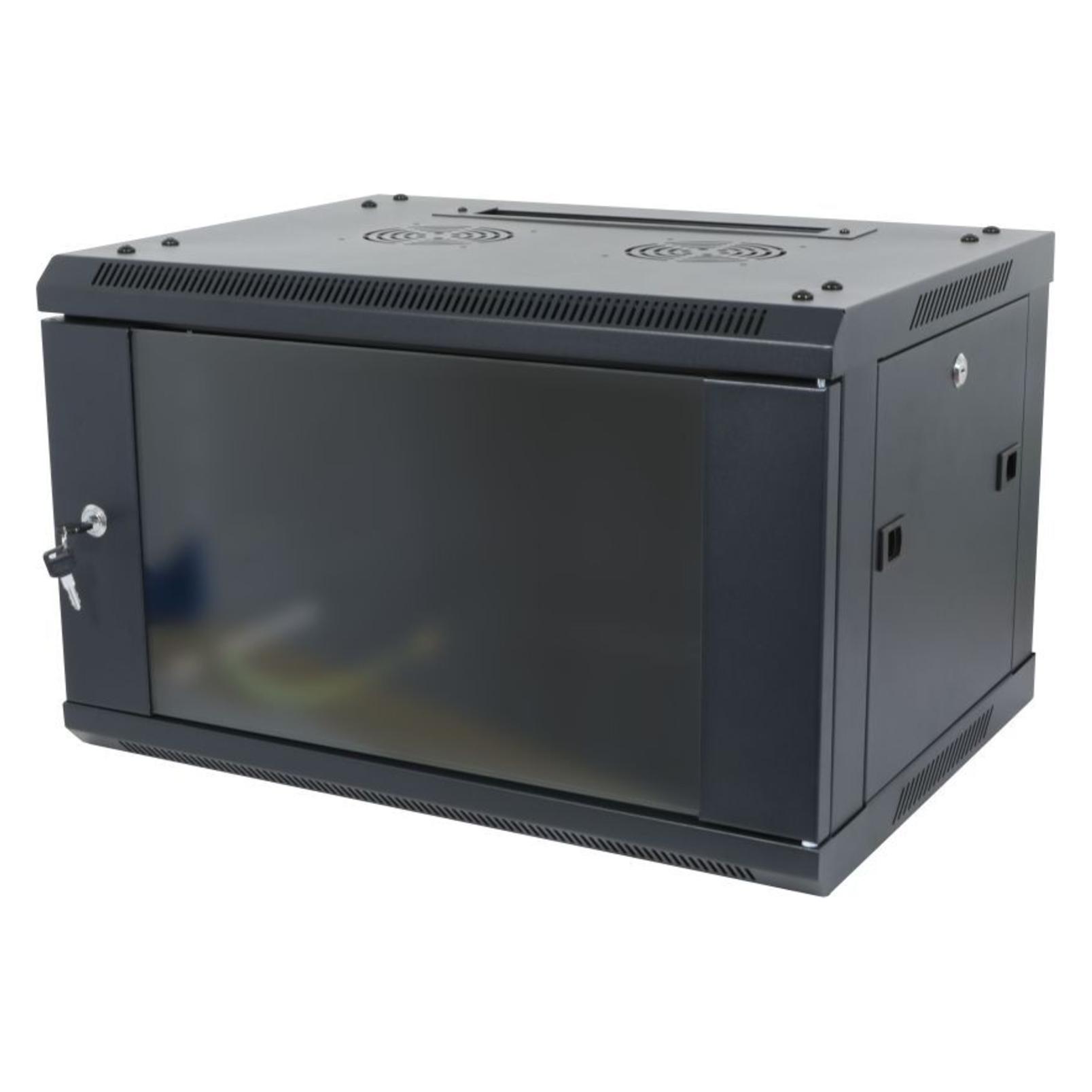 Allnet 19 Wandgehäuse 12HE B600 / T450mm zerlegt(Flat Pack) *schwarz* SMA-Serie (12 HE, 19 Zoll Rack) (ALL-SMA6412SCHWARZ)