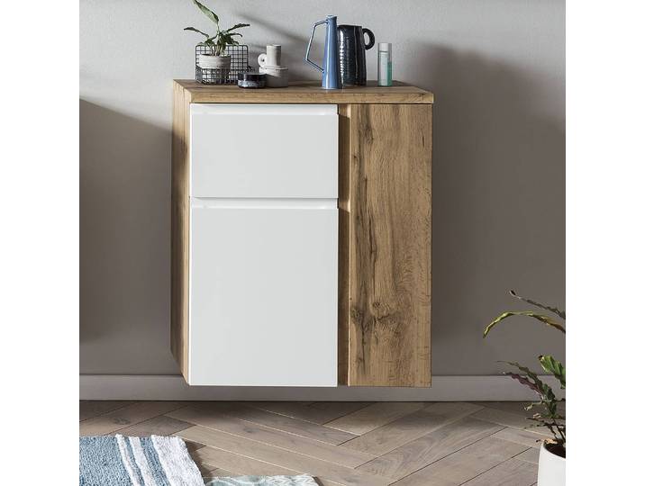 Meuble bas 65cm Blanc/Blanc mat