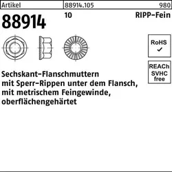 Sechskantflanschmutter R 88914 Sperr-Ripp M14x 1,5 10 100 Stück