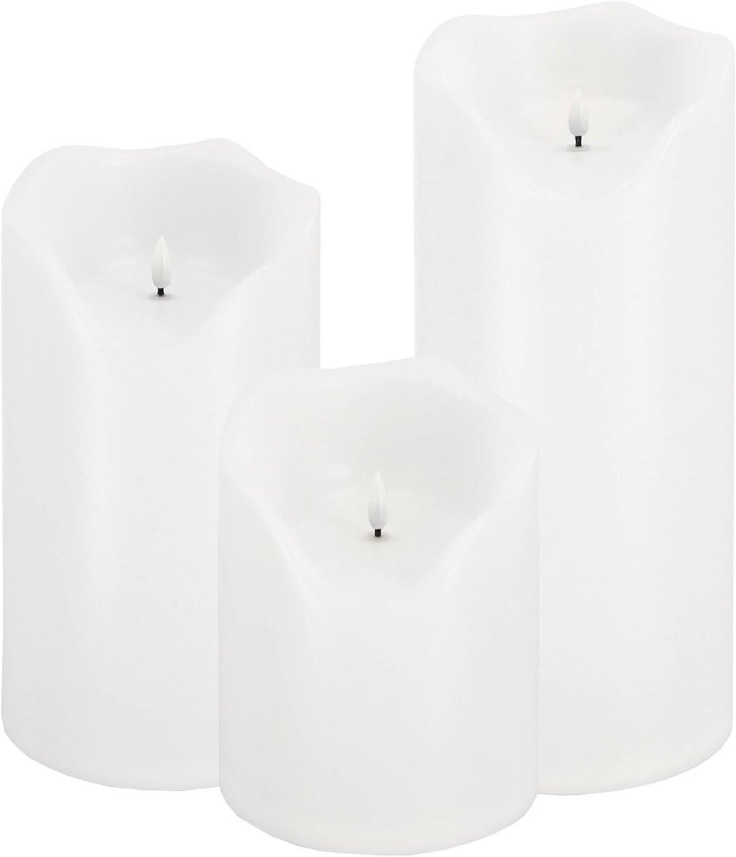 Wit LED Outdoor Kaarsen met Timer - 16 cm