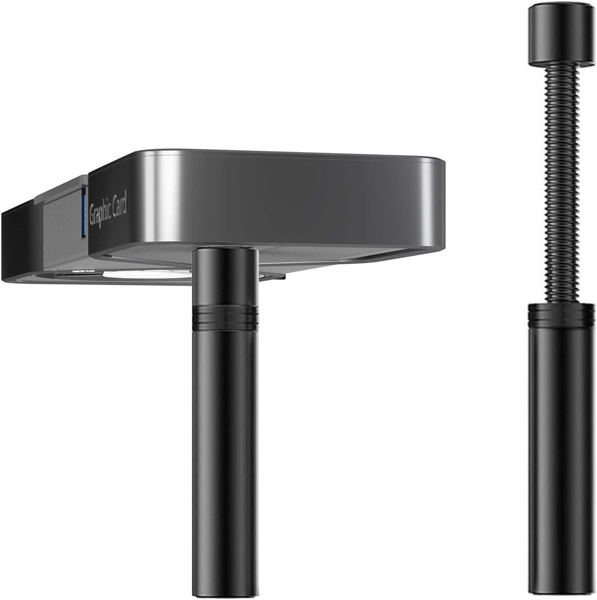 Verstelbare magnetische GPU steun van aluminium legering, zwarte grafische kaart houder voor gaming PC's