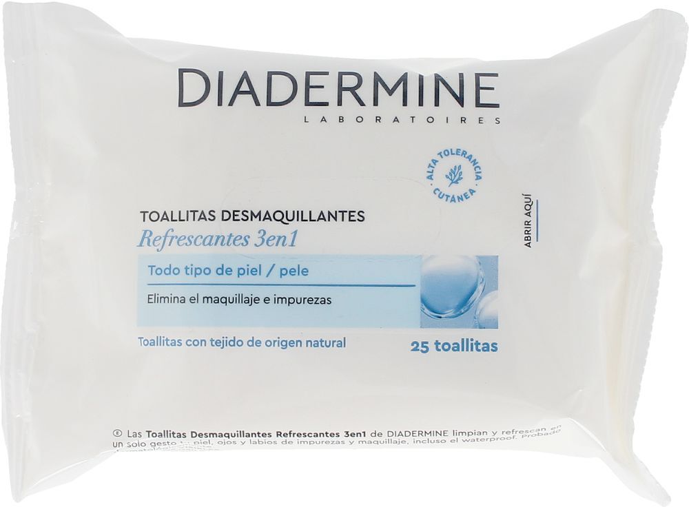 Diadermine Toallitas Desmaquillantes refrescantes piel normal-mixta 25 u