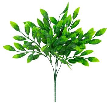 Nearly Natural 16-in UV Resistant Artificial Ruscus Bush (Indoor/Outdoor) - Set of 6