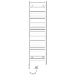 LuxeBath Badheizkörper Elektrisch mit Heizstab 1200W 400x1500 mm Weiß gerade mit Seitenanschluss