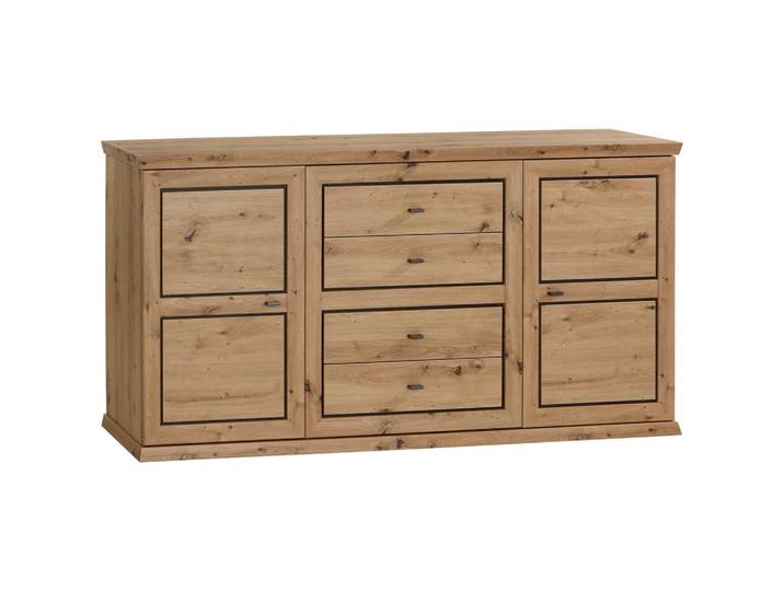 Sideboard 160 cm Harvey, Eiche Dekor/Anthrazit