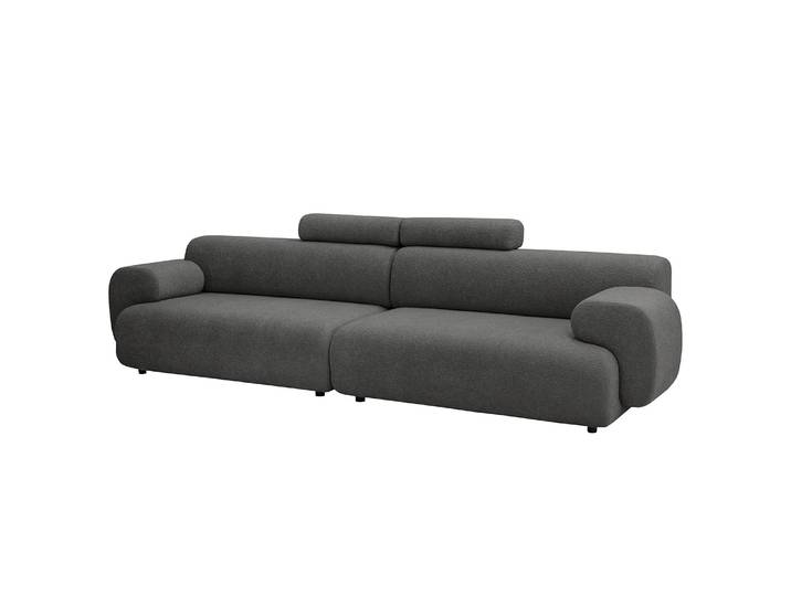 Bigsofa Imbert Grau Bouclé Stoff Basima 354 x 74 x 106cm Modern