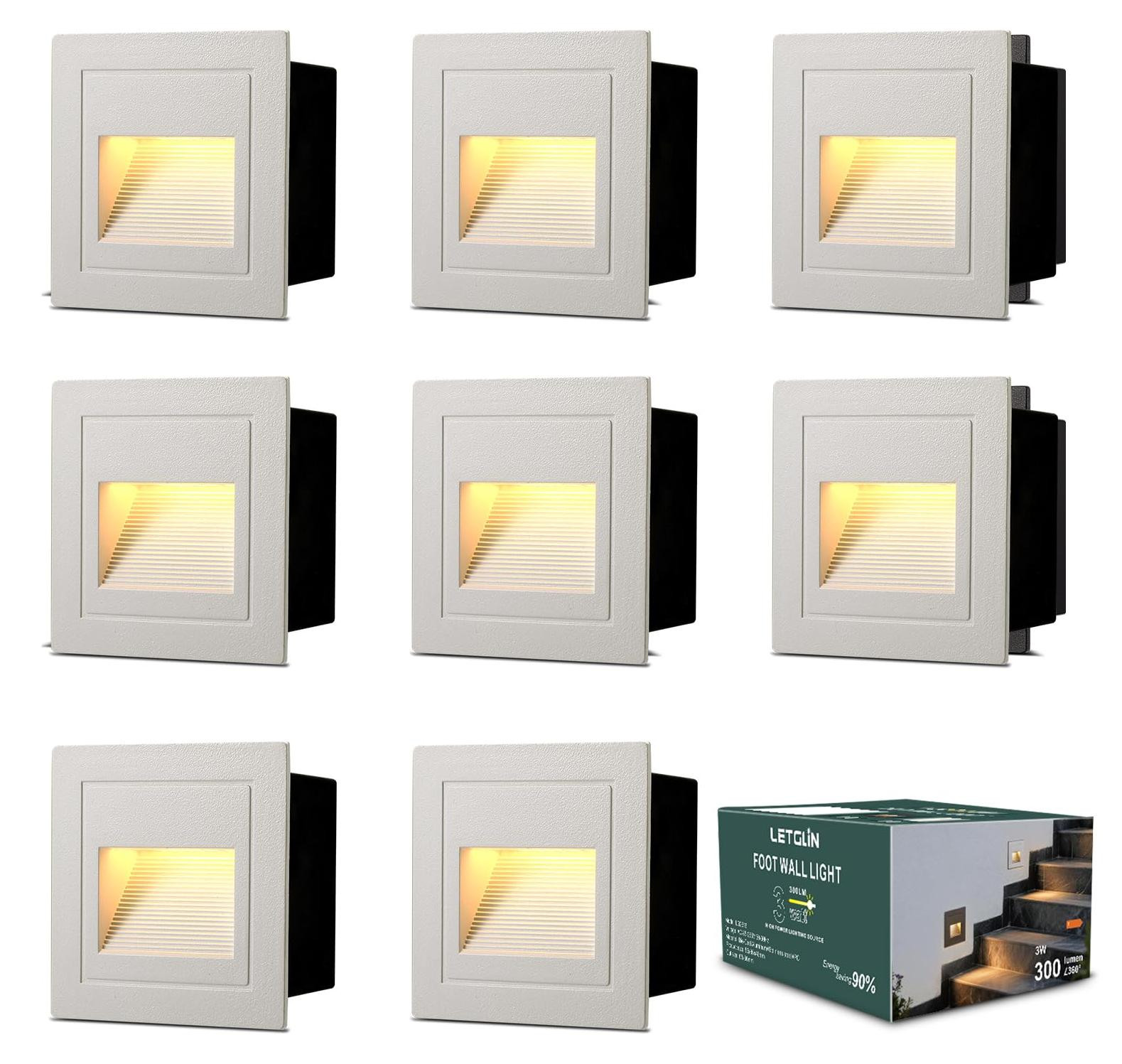 Selius 8-delige LED Trapverlichting Buiten - 3W, 300lm, 3000K, IP65, 230V