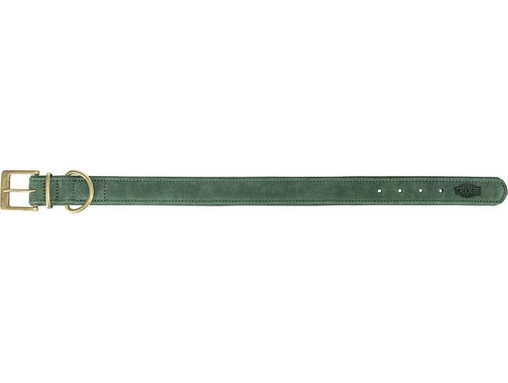 Hunde-Halsband TRIXIE Pure S-M , grün (salbeigrün), B:3cm L:37cm, Echtleder, Tier-Halsbänder, Hunde-Halsband