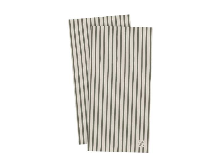 ERNST Serviette Ernst rayée 33x33 cm lot de 20 Vert-gris clair