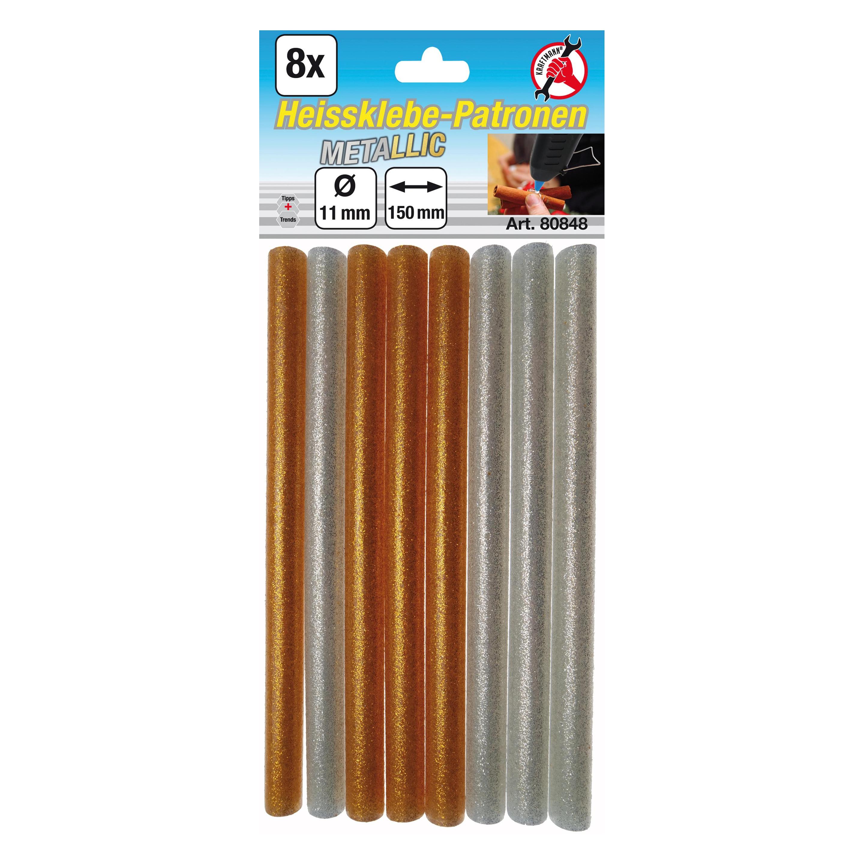 BGS Heissklebe-Patronen gold-/silber-metallic Ø 11 mm, 150 mm 8-tlg. (80848)