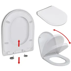Helloshop26 - WC-Sitz mit Absenkautomatik Schnellverschluss quadratisch weiß 02_0002892