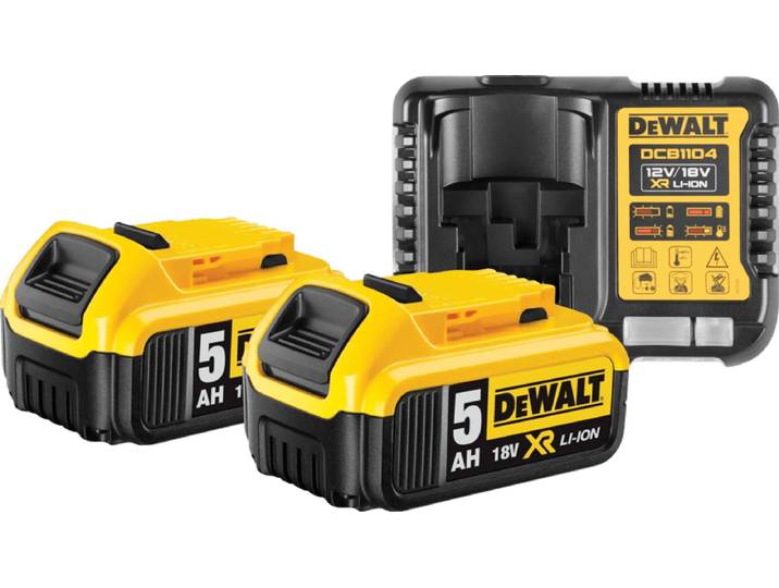 DeWalt DCB184-XJ 18V 5,0 Ah Accu (2x) + XR Multivoltage