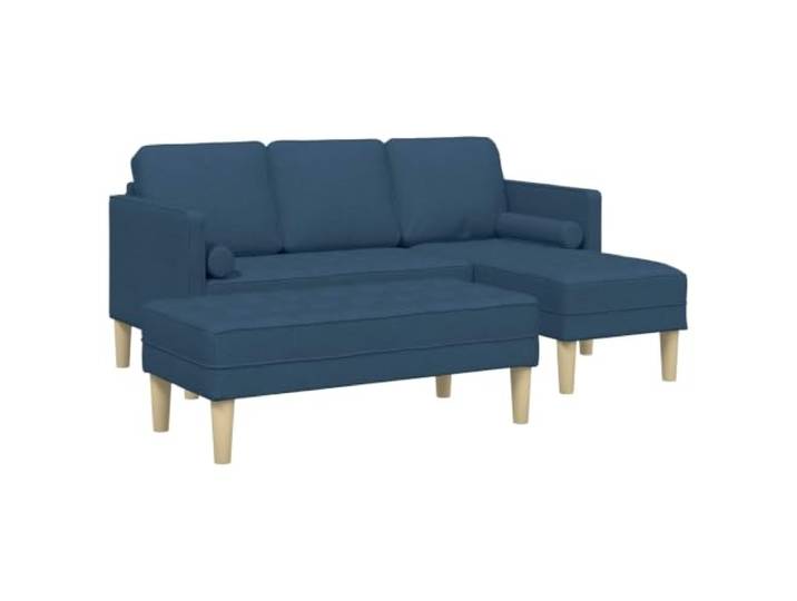 Todiikf Modulares Ecksofa mit Hocker 2-Teilig L-Form Couch Blau Flexibles Polstermöbel Set für das Wohnzimmer mit stabilem Holzwerkstoff-Rahmen und atmungsaktivem Polyesterbezug.